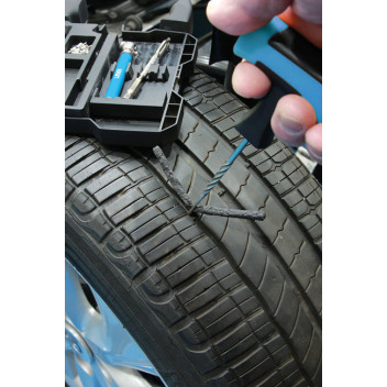 LASER Emergency Tyre Repair kit with T-Handle & Drill Driver