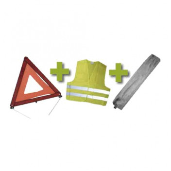 Emergencykit + Grey Mini Bag + Reflective Vest + Warning Tri