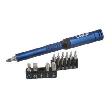 LASER Ratchet Screwdriver for Standard and Precision Bits