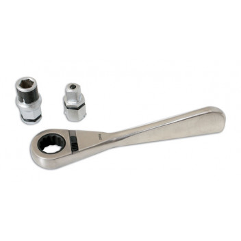 LASER Ratchet with Bit & Socket Adaptor 1/4D"