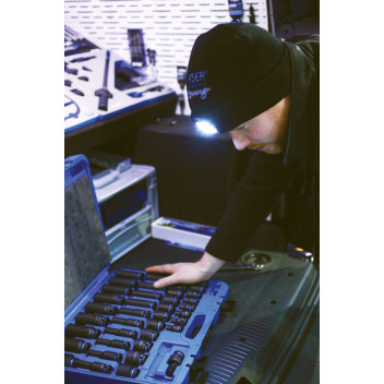 LASER BF Laser Tools Racing Beanie Hat with Rechargeable Lam