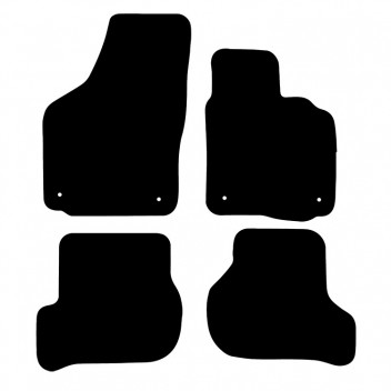 Carpet Mat Set SKODA OCTAVIA 2008-2013 Round Clips