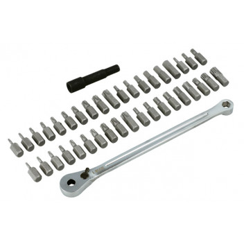 LASER Low Profile Ratchet & Bit Set 40pc