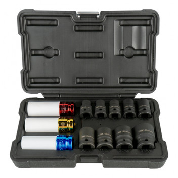12pce 1/2 Hexagonal Impact Socket & Wheel Nut remover set"