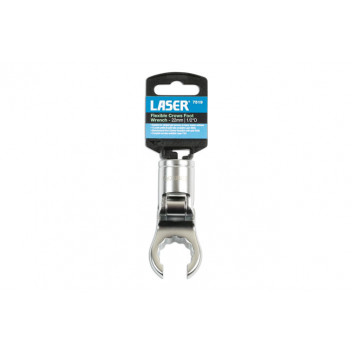 LASER Bi-Hex Flexible Crows Foot Wrench 1/2D 22mm"