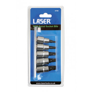 LASER MTS Spiral Socket Bits 3/8D 5pc"
