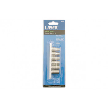 LASER TorxPlus® Socket Set - 1/4D  6pc"