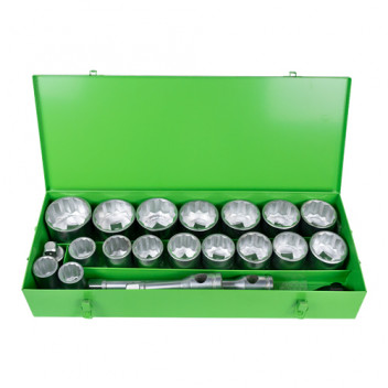 21 Pieces Metal Case With 1 12-Point Autoclave - Zinc Finis"