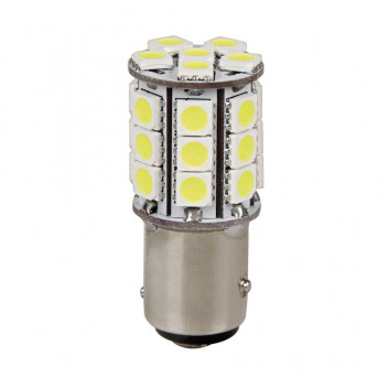 12V 21/5W Stop & Tail Bulbs HYPER-LED 27smd WHITE (1) bay15d