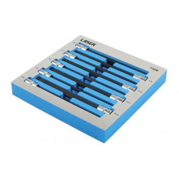 LASER Hex Bit Set -  Ball End  3/8D 9pc"