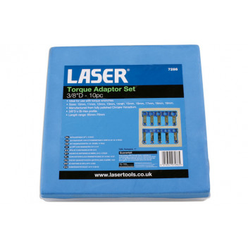 LASER Torque Adaptor Set 3/8D  10pc"