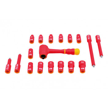 LASER Insulated Socket Set 1/4D 18pc"