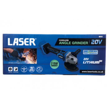 LASER Cordless Angle Grinder 20V w/o Battery