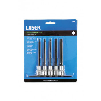 LASER Ball End Hex Bits 120mm 3/8D"