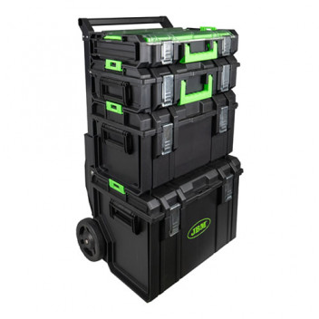 MODULAR TROLLEY WITH 4 STACKABLE BOXES