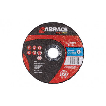 CONNECT Abracs 100mm x 3.0mm Flat Cutting Discs Box 25