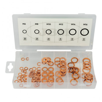 Copper Washer Assortment 110Pcs