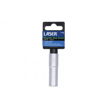 LASER Magnetic Deep Socket 3/8D 12mm"