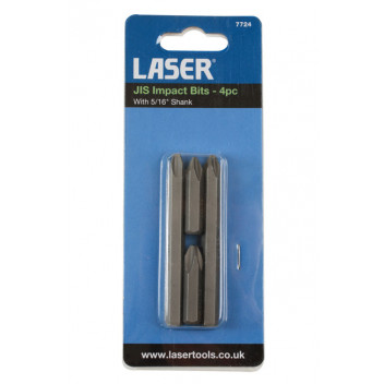LASER JIS Impact Bits 4pc