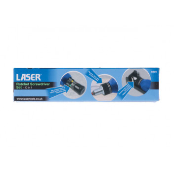 LASER Ratchet Screwdriver Set 10-in-1