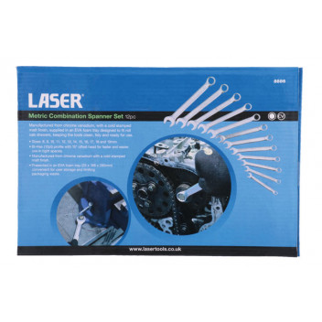 LASER Combination Spanner Set 12pc Metric