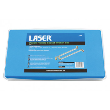 LASER Double Flexible Socket Wrench Set 6pc