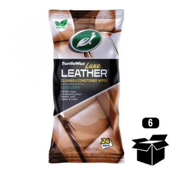 Turtlewax Leather Wipes 24pk Luxe