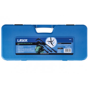 LASER Adjustable Head Pry Bar Set 3pce