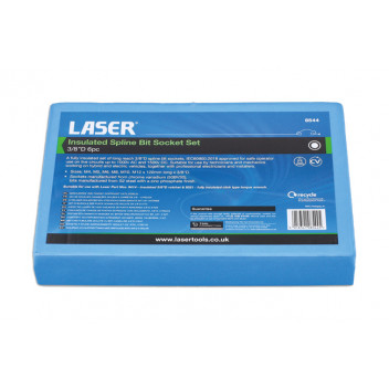 LASER Insulated Spline Bit Socket Set 3/8D 6pc"