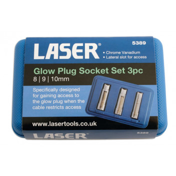 LASER Glow Plug Socket Set 3pc