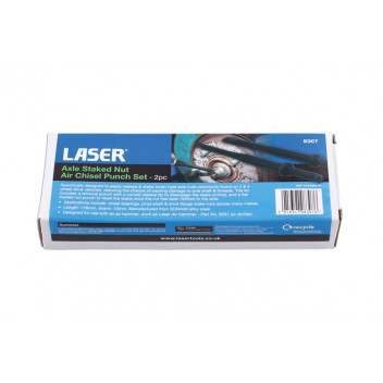 LASER AXLE STAKED NUT AIR CHISEL PUNCH SET 2 PC