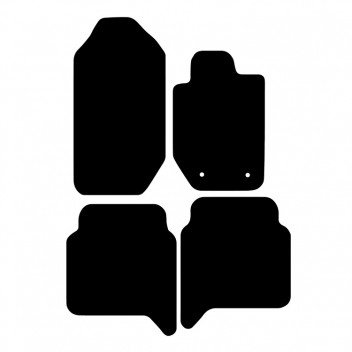 Carpet Mat Set FORD RANGER 2012>  (4 PIECE + 2 CLIPS)
