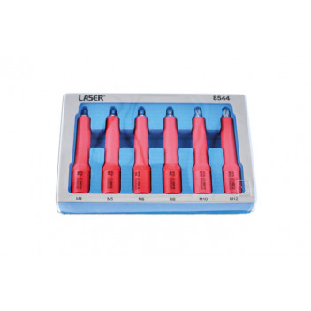 LASER Insulated Spline Bit Socket Set 3/8D 6pc"