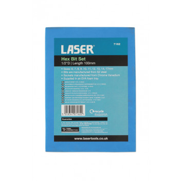 LASER Hex Bit Set 1/2D 10pc"
