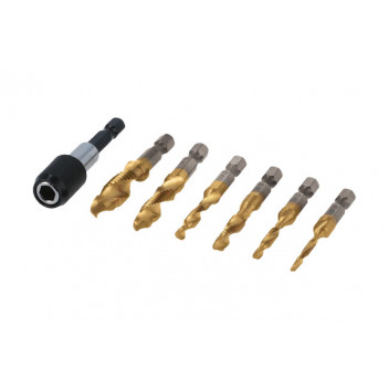 LASER Combination Drill & Tap Bit Set 7pc
