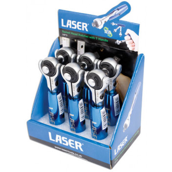 LASER Swivel Head Ratchet 3/8D (CD)"