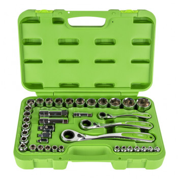 39 Pieces Go-Through Socket Set - Chrome Finish