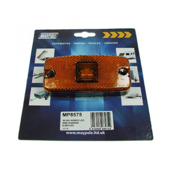 LAMP - 10-30V Amber LED Side Marker Lamp & Reflex DP