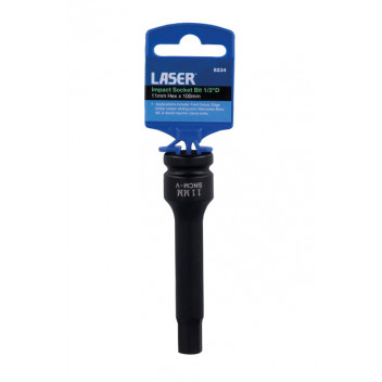 LASER Impact Socket Bit 1/2D 11mm"