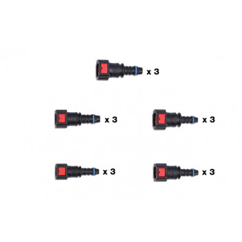 CONNECT ASSORTED STRAIGHT ADBLUE QUICK CONNECTORS 15PC