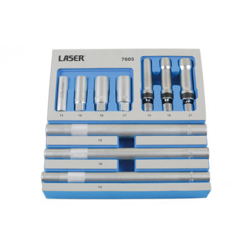 LASER Spark Plug Socket Set 3/8D 10pc"