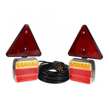 LED Magnetic Trailer Lights & Triangles 6m Cable x 2