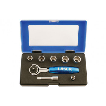 LASER Alldrive Socket Set 1/4D 8pc"