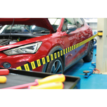 LASER Wall Mounted Magnetic Retractable Barrier 5m x 48mm