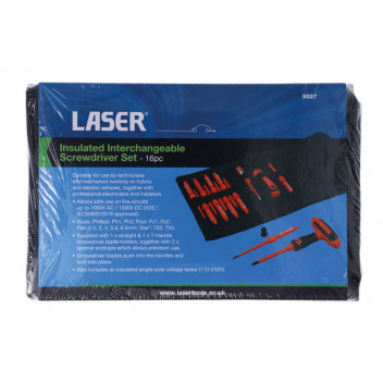 LASER Insulated Interchangeable Screwdriver Set 16pc