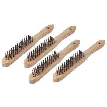 LASER 4-Row Wire Brush Set 4pc