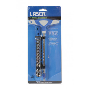LASER T-Handle Socket Set 1/4D 12 pc"