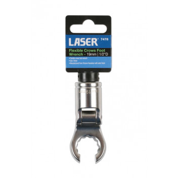 LASER FLEXIBLE CROWS FOOT WRENCH 1/2 D 19MM"