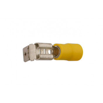 CONNECT Yellow Piggyback Terminals 6.3mm (100)