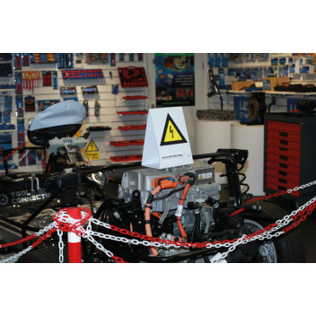 LASER HIGH VOLTAGE SIGN DOUBLE SIDED